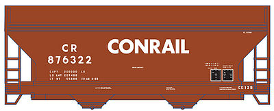 Trainman 2-Bay Centerflow Hopper Conrail #876399 N Scale Model Train Freight Car #50001301