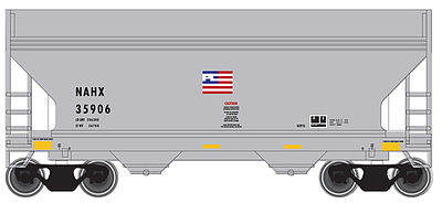 Trainman 2-Bay Centerflow Hopper GE Railcar Leasing #35906 N Scale Model Train Freight Car #50001304
