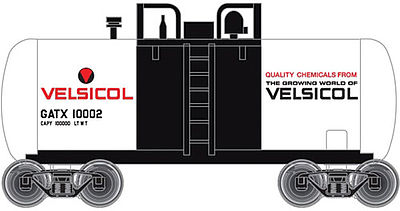 Trainman 28 Beer Can Shorty Tank Car Velsicol Chemical GATX N Scale Model Train Freight Car #50001864
