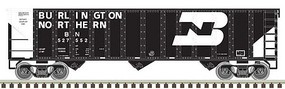 Trainman 90-Ton 3-Bay Hopper with Load Ready to Run Burlington Northern 527917 (black, white) N-Scale