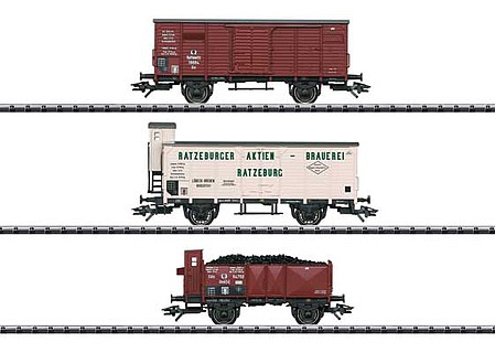 Trix Prussian Era I Type Gm Boxcar, Coal Gondola and Beer Reefer - Ready to Run Mixed Schemes