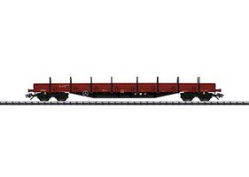 Trix Type Res Low Side Flatcar Ready to Run State Railway of Poland PKP (Era IV, Boxcar Red)