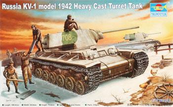 Trumpeter Russian KV-1 Heavy Cast Turret Tank Plastic Model Military Kit 1/35 Scale #00359