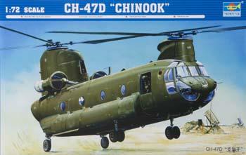 Trumpeter CH-47D Chinook Helicopter Plastic Model Helicopter 1/72 Scale #01622