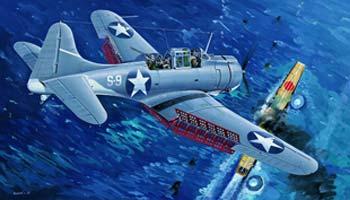 Trumpeter SBD3 Dauntless Midway US Navy Aircraft Plastic Model Airplane 1/32 Scale #02244