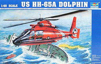 Trumpeter HH65A Dolphin Search + Rescue US Coast Guard Helicopter Plastic Model Kit 1/48 Scale #02801
