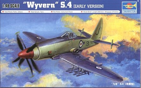 Trumpeter Wyvern S4 Early Version British Fighter Plastic Model Airplane Kit 1/48 Scale #02843