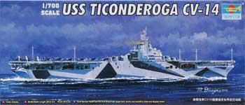 Trumpeter USS Ticonderoga CV14 Aircraft Carrier Plastic Model Military Ship 1/700 Scale #05736