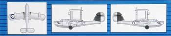 Trumpeter British Supermarine Walrus BiPlane Set for Warships Plastic Model Airplane Kit 1/350 #06251