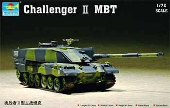 Trumpeter British Challenger II Main Battle Tank Plastic Model Military Vehicle 1/72 Scale #07214