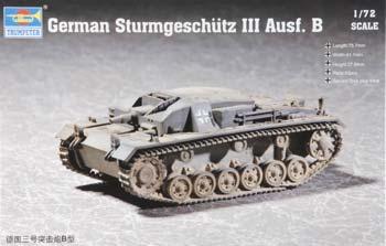 Trumpeter German Sturmgeschutz III Ausf B Tank Plastic Model Military Vehicle Kit 1/72 Scale #07256