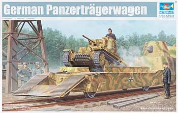 Trumpeter WWII German Panzertragerwagen Tank Transport Flatcar Plastic Model Kit 1/35 Scale #1508