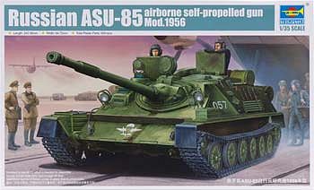 Trumpeter Russian ASU85 Airborne Self-Propelled Gun Mod 1956 Tank Plastic Model Kit 1/35 Scale #1588