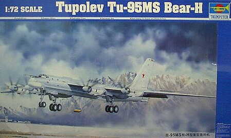 Trumpeter Tupolev Tu95MS Bear H Bomber Plastic Model Airplane Kit 1/72 Scale #1601