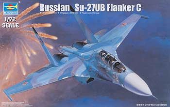 Trumpeter Sukhoi Su-27UB Flanker C Russian Fighter Plane Plastic Model Airplane Kit 1/72 Scale #1645