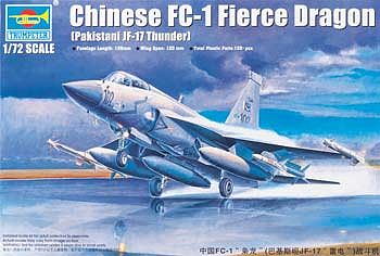 Trumpeter Chinese FC1 Fierce Dragon (Pakistani JF17 Thunder) Plastic Model Airplane 1/72 Scale #1657