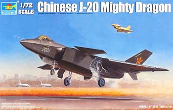 Trumpeter Chinese J20 Fighter Aircraft Plastic Model Airplane Kit 1/72 Scale #1663