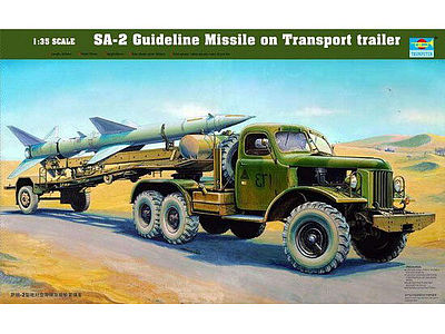 Trumpeter SA-2 Missle Launcher Plastic Model Military Vehicle Kit 1/35 Scale #204