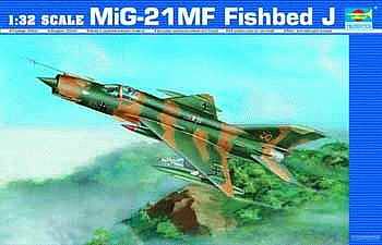 Trumpeter Mig21 MF Fishbed J Single-Seat Tactical Fighter Plastic Model Airplane Kit 1/32 Scale #2218