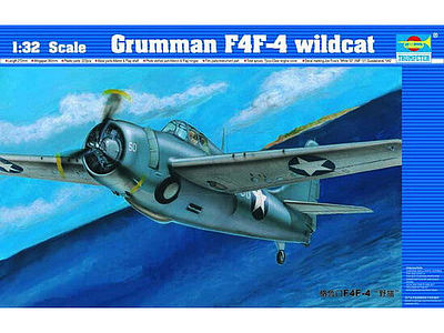 Trumpeter F4F4 Wildcat Fighter Aircraft Plastic Model Airplane Kit 1/32 Scale #2223