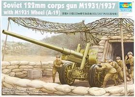 Trumpeter Soviet 122mm Corps Gun M1931/1937 with M1931 Wheels Plastic Model Diorama 1/35 Scale #2316