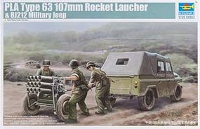 Trumpeter PLA Type 63 107mm Rocket Launcher/Jeep Plastic Model Military Vehicle 1/35 Scale #2320