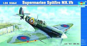Trumpeter Supermarine Spitfire Mk.Vb-24 Aircraft Plastic Model Airplane Kit 1/24 Scale #2403