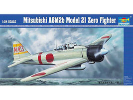 Trumpeter A6M2B Zero Type 21 Aircraft Plastic Model Airplane Kit 1/24 Scale #2405