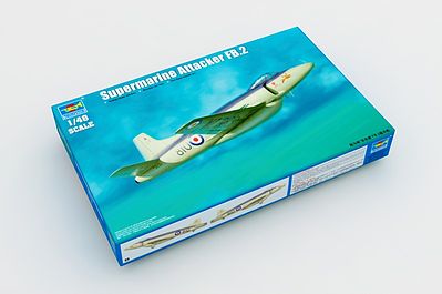 Trumpeter Supermarine Attacker FB.2 Fighter Aircraft Plastic Model Airplane Kit 1/48 Scale #2867