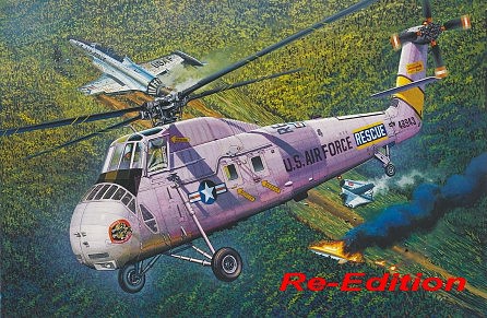 Trumpeter HH34J USAF Combat Rescue Helicopter Plastic Model Helicopter Kit 1/48 Scale #2884