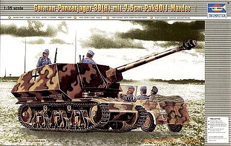 Trumpeter German Panzerjaeger 39(H) with 7.5cm Pak 40/3 Marder I Plastic Model Kit 1/35 Scale #354