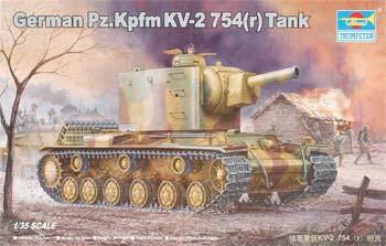 Trumpeter German Pz.Kpfm KV-2(r) Tank Plastic Model Military Vehicle Kit 1/35 Scale #367
