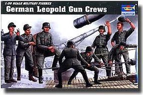 Trumpeter German Leopold Railway Gun Crew Figure Set Plastic Model Military Figure 1/35 Scale #406