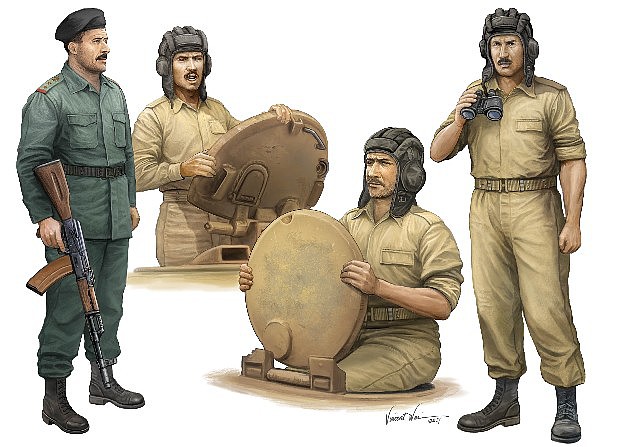 Iraqui Tank Army Figure 1:35 Plastic Model Kit TRUMPETER 