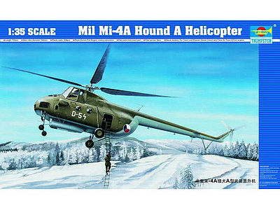 Trumpeter Soviet Mil Mi4A Hound A Helicopter Plastic Model Helicopter 1/35 Scale #5101