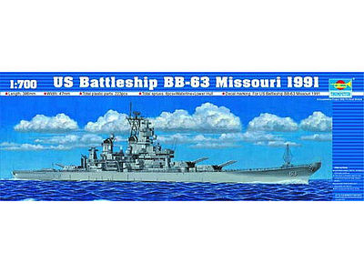 Trumpeter USS Missouri BB63 Battleship 1991 Plastic Model Military Ship 1/700 Scale #5705