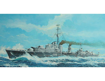 Trumpeter HMS Zulu (G18) British Tribal Class Destroyer 1941 Plastic Model Kit 1/700 Scale #5758