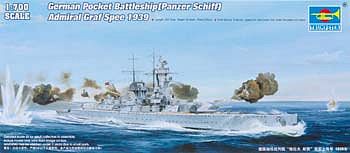 Trumpeter German Admiral Graf Spee Pocket Battleship 1939 Plastic Model Kit 1/700 Scale #5774