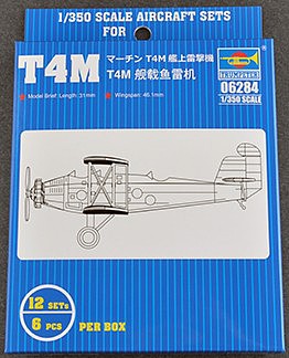 Trumpeter T4M BiPlane Torpedo Bomber Set (12/Bx) Plastic Model Aircraft Kit 1/350 Scale