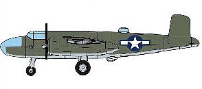 Trumpeter B25 Mitchell US Medium Bomber Set (4/Bx) Plastic Model Aircraft Kit 1/350 Scale