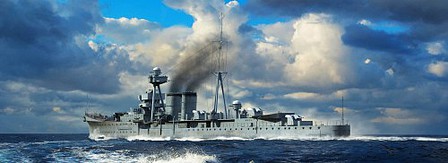 Trumpeter HMS Calcutta British Light Cruiser Plastic Model Military Ship Kit 1/700 Scale #6741