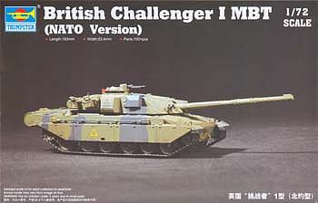 Trumpeter British Challenger I MBT NATO Version Plastic Model Military Vehicle 1/72 Scale #7106