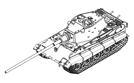 Trumpeter German E75 Standardpanzer Tank Plastic Model Military Vehicle Kit 1/72 #7125