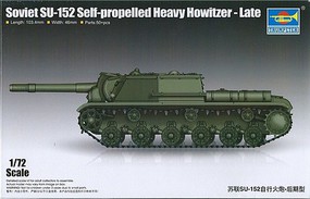 Trumpeter Soviet SU-152 SP Heave Howitzer L Plastic Model Military Vehicle Kit 1/72 Scale #7130