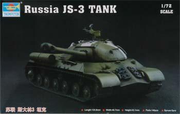 Trumpeter Russian JS3 Stalin Heavy Tank Plastic Model Military Vehicle 1/72 Scale #7227