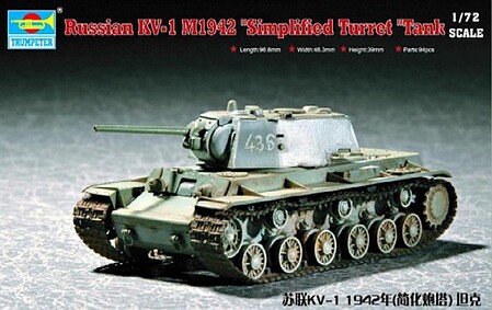 Trumpeter RUSSIAN KV-1 TANK 1942 Plastic Model Military Vehicle Kit 1/72 Scale #7234