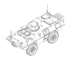Trumpeter M706 Commando Armored Car Vietnam Plastic Model Military Vehicle Kit 1/72 Scale #7439