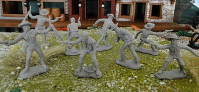ToySoldiers Tombstone Set 2 The Cowboys Figure Playset (8) Plastic Model Military Figure 1/32 #23