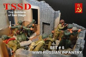 ToySoldiers WWII Russian Infantry Figure Playset (16) Plastic Model Military Figure 1/32 Scale #5