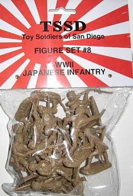 ToySoldiers WWII Japanese Infantry Figure Playset (16) Plastic Model Military Figure 1/32 Scale #8
